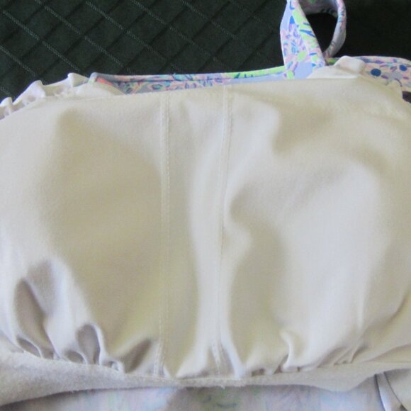 NWT LILLY PULITZER Women's Letitia Bra Tank UPF 5 XXS Blue Peri Removable Pads - Picture 5 of 11